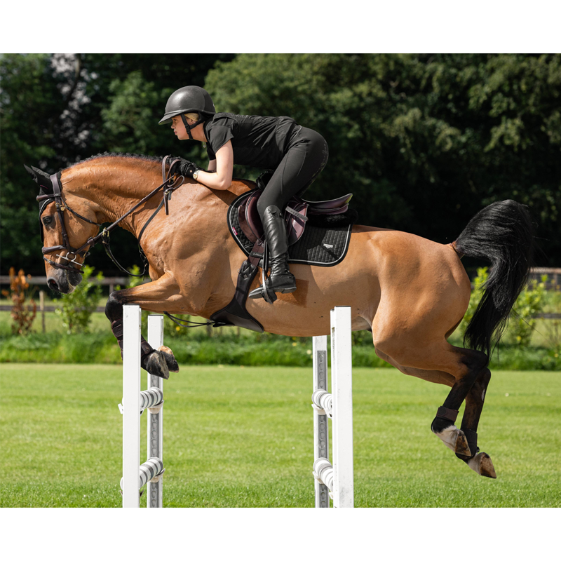 LeMieux Puissance Suede Close Contact Pad - Black-2